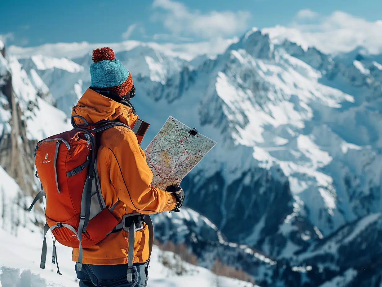 Panorama hivernal : naviguer une station de ski en France, carte à la main